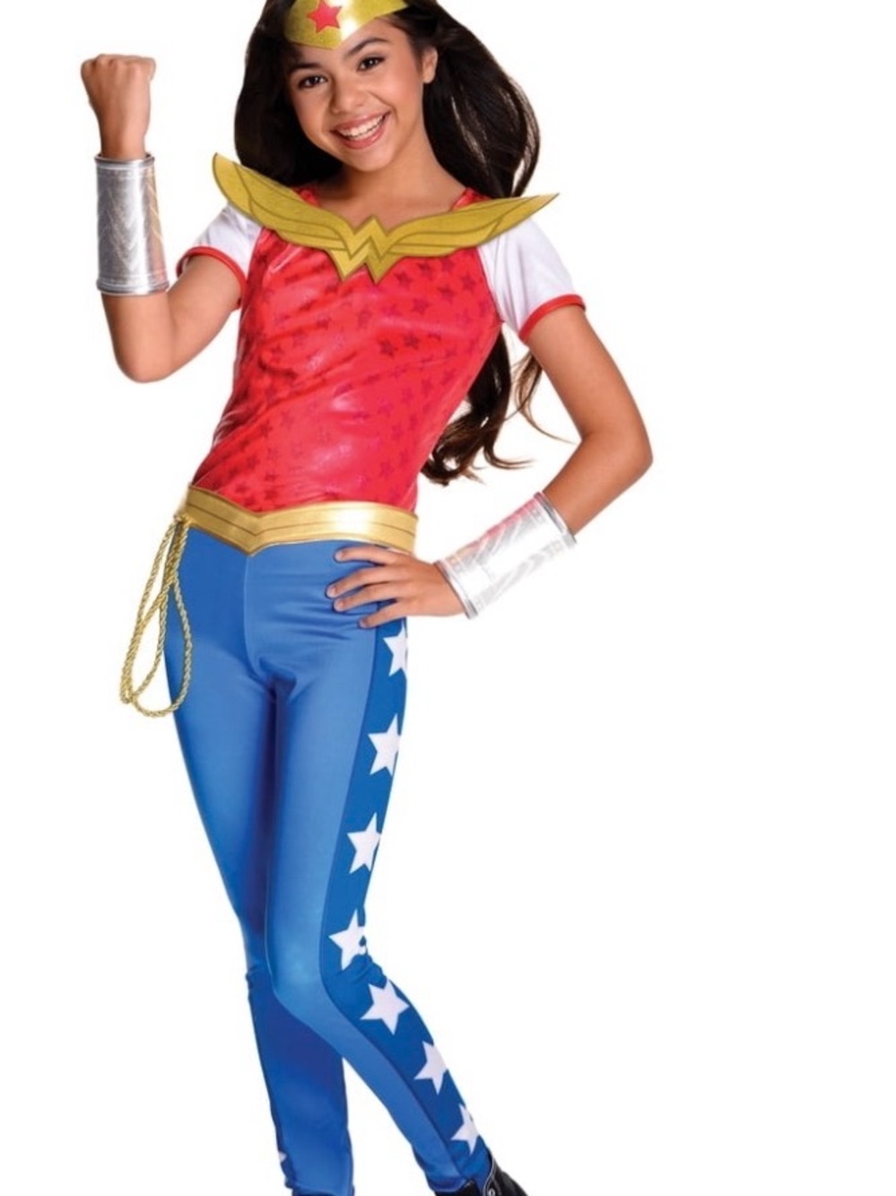 DC Super Hero Girls Wonder Woman Kids Costume Red, Blue, Gold Child Large 12-14
